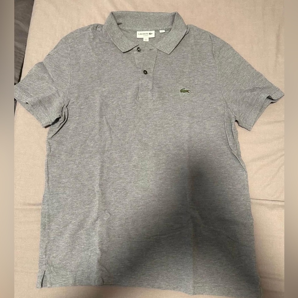 Lacoste Men's Heather Gray Polo Shirt